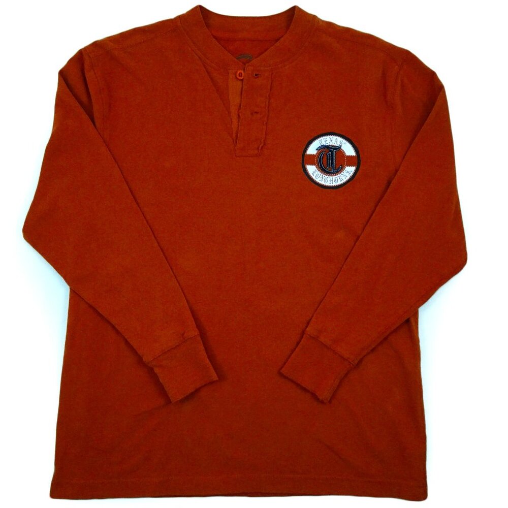 University Texas Longhorns Henley Medium Long Sleeve Orange UT Austin M ATX NCAA